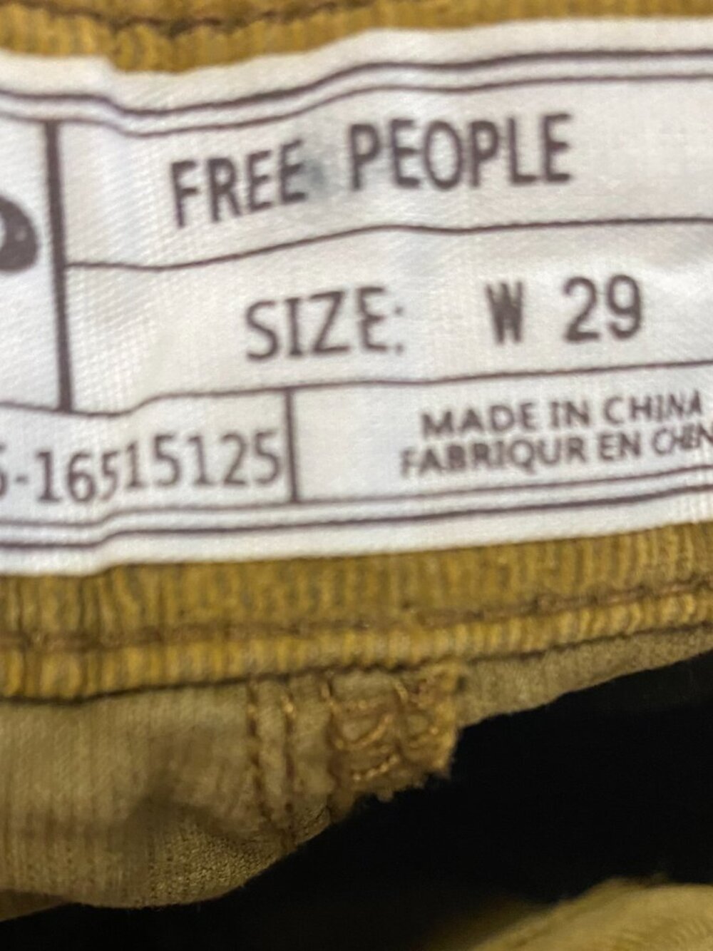 Free People Retro Just Float On Corduroy Ultra Wide Flare Boho Pants Mustard 29 - Picture 10 of 10